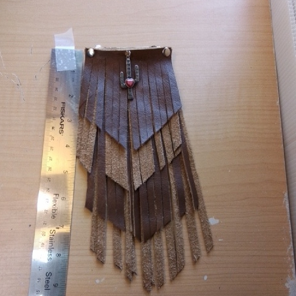 Hand Crafted Brown Fringe Hair Accessory
